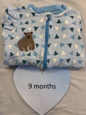 Tuffy - bear design footed onesie sleeper.